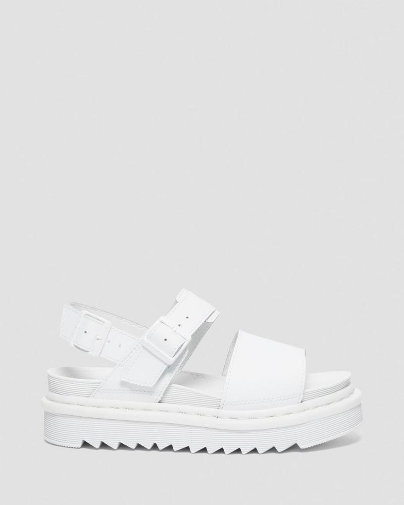 Sandalias De Gladiador Dr Martens Voss Mono Hydro Cuero Mujer Blancos | MX 484VRW